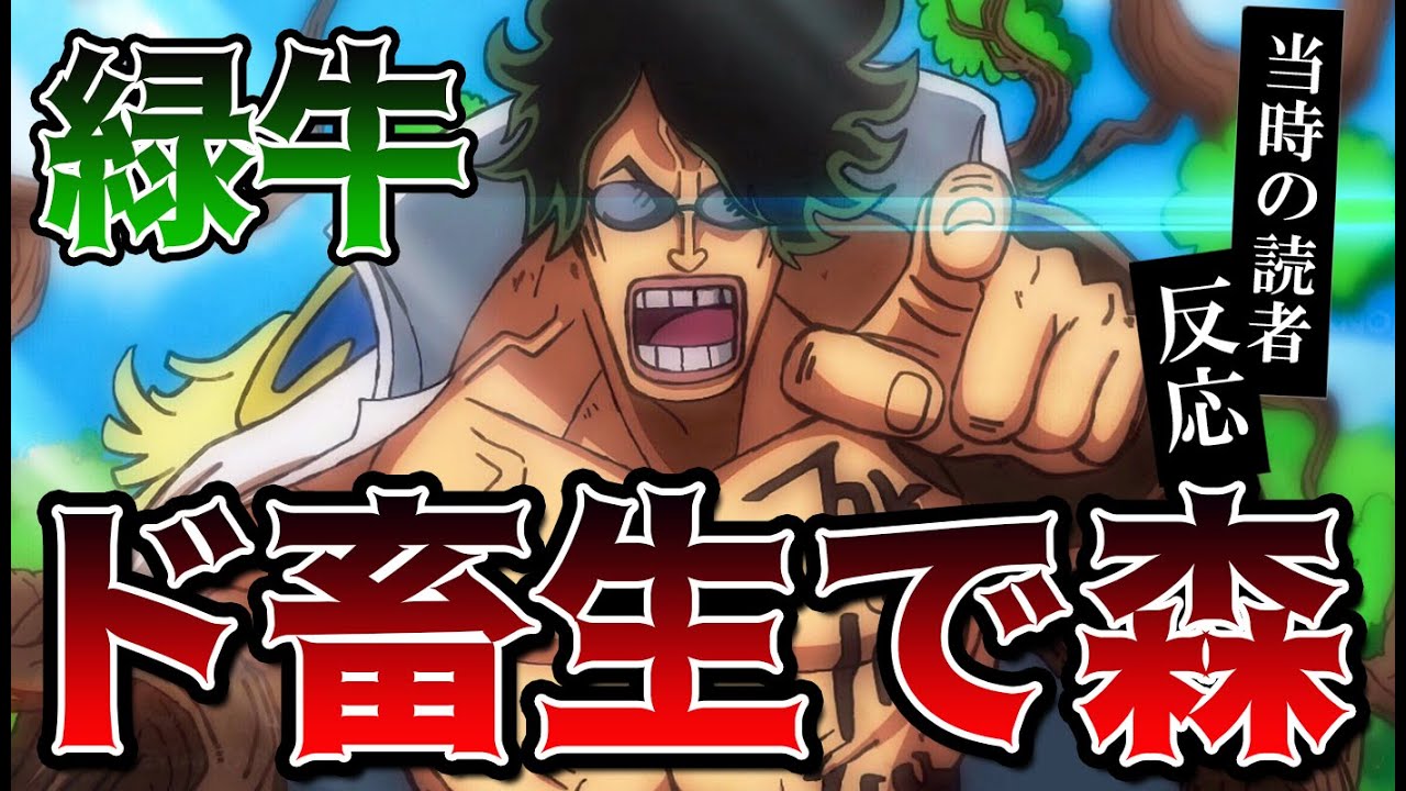 緑牛の能力 性格がド畜生であることが発覚した当時の2ch読者の反応集 ワンピース1054話 Youtube