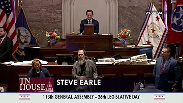 Steve Earle performs Copperhead Road on the Tennessee House floor