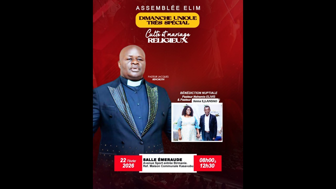 CULTE DOMINICAL  ET CERMONIE DU MARIAGE RELIGEUX