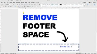 how to remove footer space in word