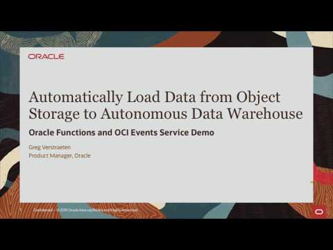 Demo: Functions + Events: automatically load data from object storage to ADW