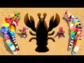 Big Toothpaste Eruption from a Giant Lobster Pit, Balloons of Coca Cola, 7Up, Fanta, Soda and Mentos