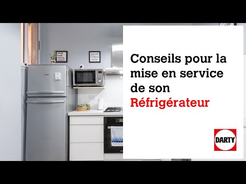 Installation et mise en service d'un réfrigérateur