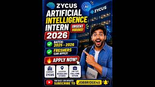 Zycus AI Intern Hiring 2026 🔥 Freshers Eligible | Artificial Intelligence Internship | Apply Now 🚀