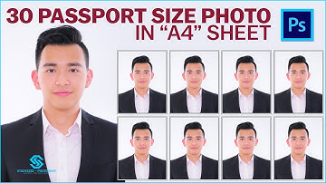 30 Passport Size Photo in A4 sheet | photoshop me passport size photo kaise banaye | Photoshop 2021