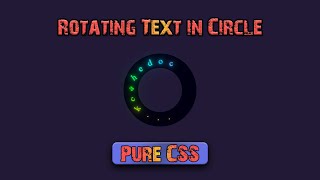 Rotating Glowing Gradient Text in Circle with HTML & Pure CSS