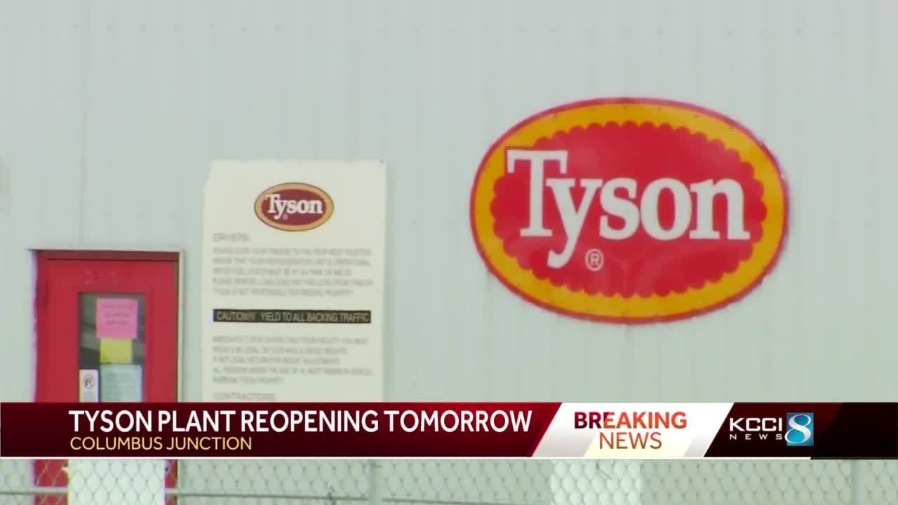 Tyson to reopen Columbus Junction plant Tuesday after COVID19 closure