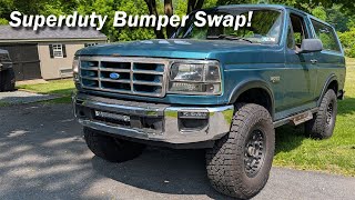 A modern look for a classic front end! (2020 Superduty bumper on an OBS Ford)
