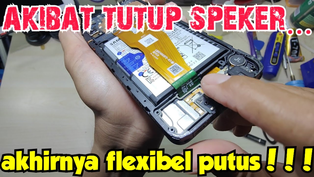 mengganti lcd samsung A05...akibat tutup speker dengan bentuk tidak pas