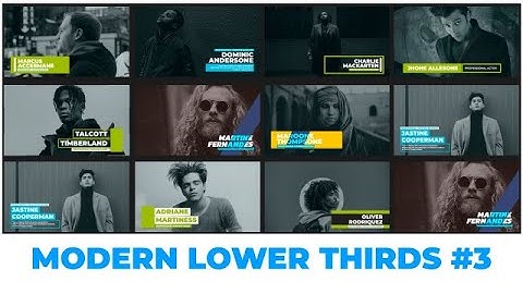 Modern Lower Thirds #3 Premiere Pro Templates