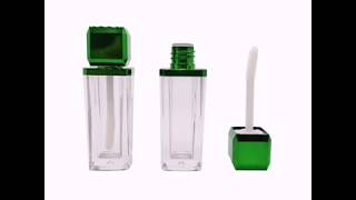 Unique design luxury square empty lipgloss bottle