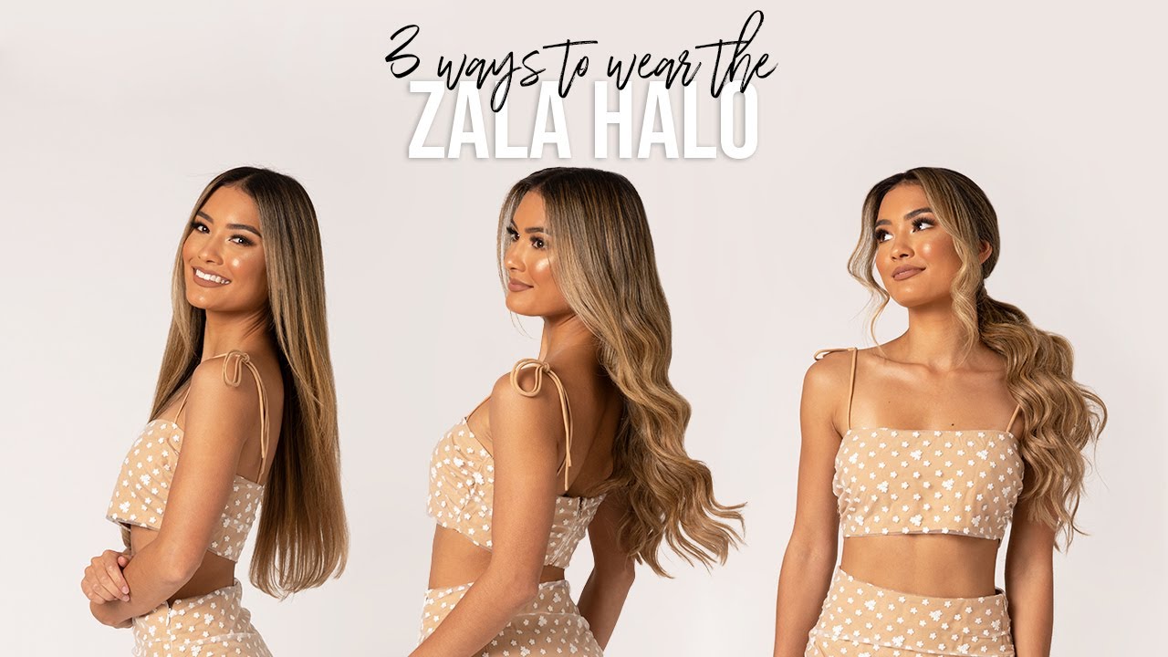 3 Ways How to Apply ZALA Halo Hair Extensions YouTube