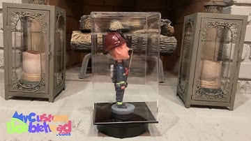 MyCustomBobblehead.com - Acrylic Display Case With Black Base & Clear Box Showcase