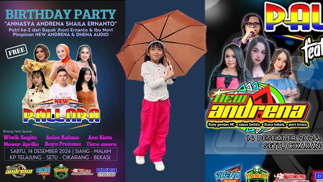 LiveStreaming New Pallapa & New Andrena Birthday Annasya Andrena Shaila Ernanto - Telajung Bekasi
