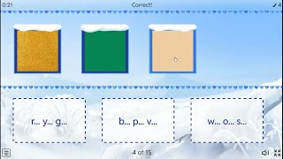 COLORS - Vocabulary Game Speed sorting (Practice) | Set A, B, C 15 words