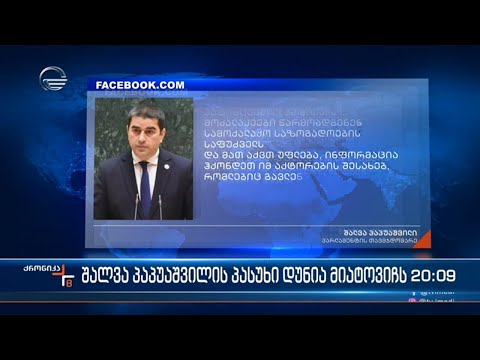 შალვა პაპუაშვილის პასუხი დუნია მიატოვიჩს