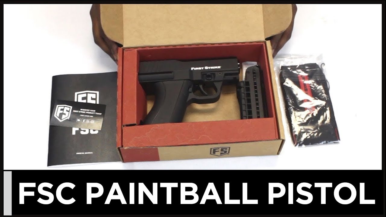 First Strike Compact FSC Paintball Pistol Unboxing YouTube