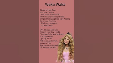 Thumbnail of Waka Waka (This Time For Africa) Verse 2~ Shakira #lyrics #wakawaka #shakira #viral #shorts