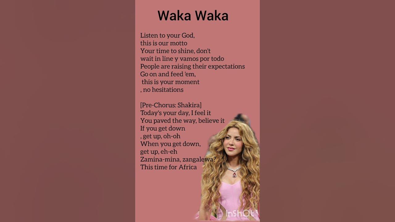 Waka Waka (This Time For Africa) Verse 2~ Shakira #lyrics #wakawaka #shakira #viral #shorts