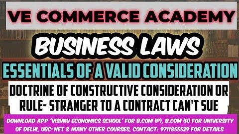 Doctrine of Constructive Consideration, Stranger to a contract can