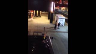 Kid jumps in pond at Ridge Hill