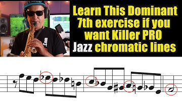 Learn this Dominant 7th exercise  if you want pro killer chromatic  jazz lines