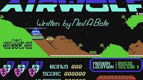 Airwolf Review for the Commodore 64 by John Gage
