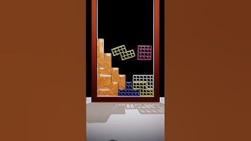 Tetris Softbody Mesh / Blender Animation 007 #softbody #games #tetris #gaming #animation #puzzle