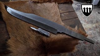 Forging the second biggest bowie knife in the world, part 1, forging the blade.