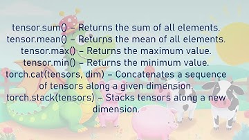 PyTorch Tensor Operations song