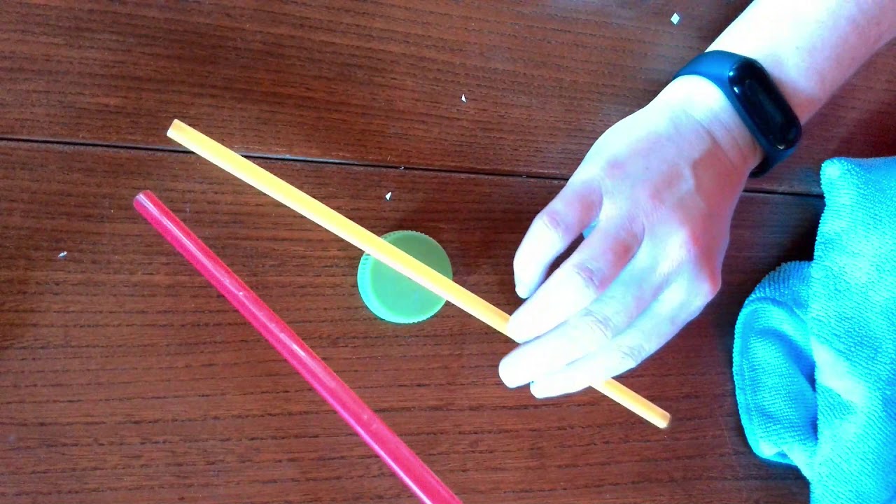 electrostatic repulsion with straws