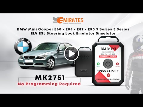 BMW Mini Cooper E60 - E84 - E87 - E90 3 Series 5 Series ELV ESL Steering Lock Emulator (Plug & Play)