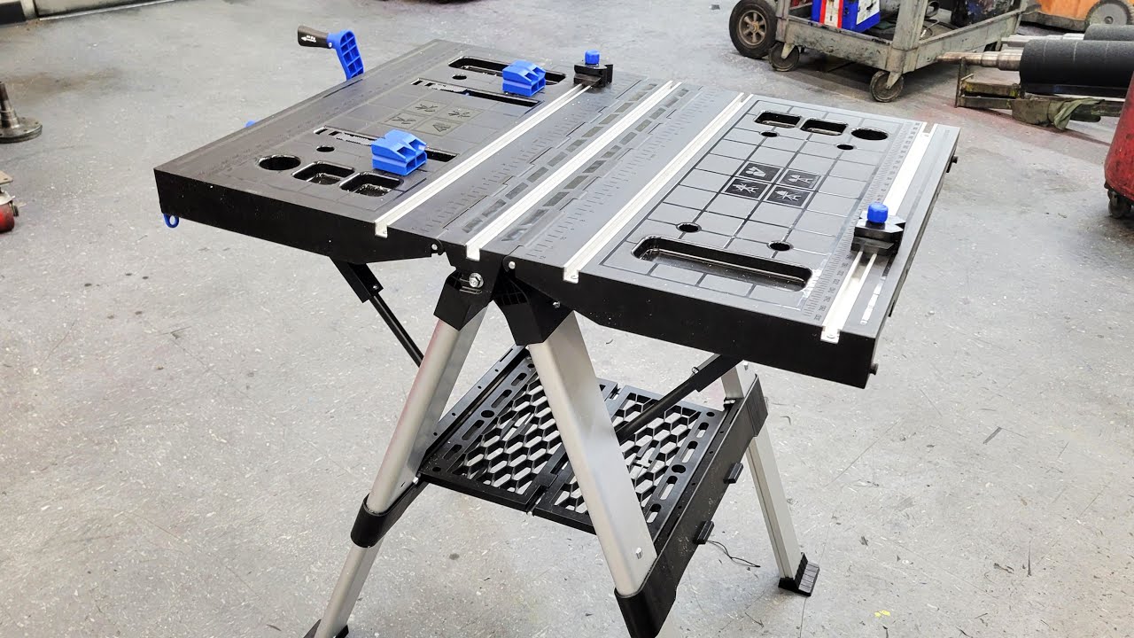 Prostormer Portable Workbench,2-in-1 Folding Work Table with Quick