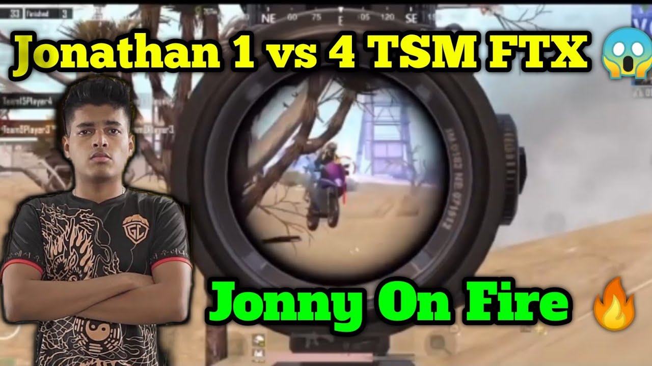 Jonathan 1 Vs 4 TSM FTX 😱 || Jonathan on fire🔥|| Jonathan 1v4 in ...