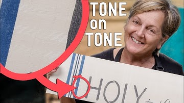 Paint Tone on Tone Backgrounds with Stencils to add Depth and Texture