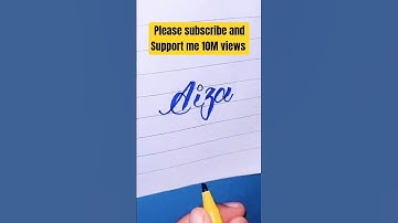 Aiza name #viral #art #trending #calligraphy #handwriting #calligraphyart #shortvideo #drawing #fun
