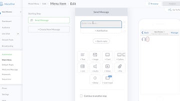 How to Create a Chatbot | How to Edit the Main Menu