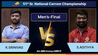 MEN'S SINGLE - FINAL - K. SRINIVAS  (PSPB) V/S S. ADITHYA (TEL)