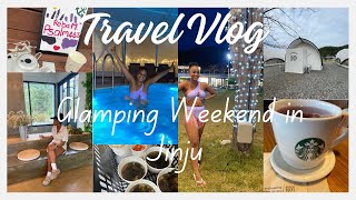 Life in Korea: Glamping Weekend with my friends in Jinju | Cafe the Lounge | Birthday Getaway || KR