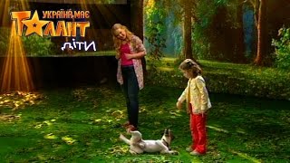 Performance by little girl and her best friend on Ukraine's Got Talent. Live