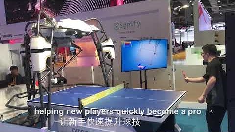 Forpheus table tennis robot at the 2nd CIIE