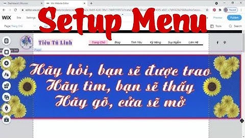 Cách setup Menu cho trang web - Cách tạo Website Free với Wix nâng cao (Phần 2) - An Pham Official
