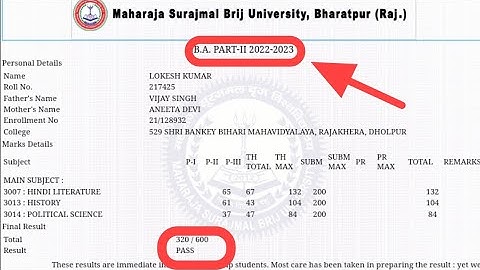 Msbu Ba Result 2023 | BrijUniversity Ba result 2023 | Ba 2st Year Declared Result | Msbu Result 2023