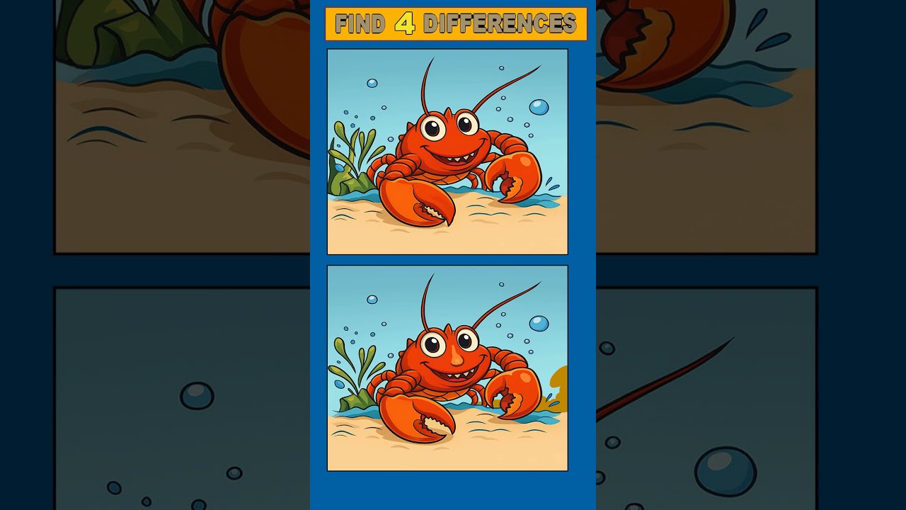 Can You Spot All 4 Differences in This Picture Game!