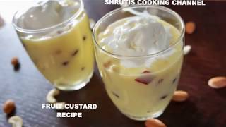 fruit custard recipe | fruit custard with ice cream | fruit salad | ramadan special sweet recipe