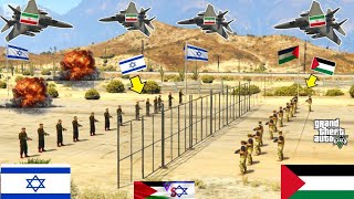 Irani Fighter Jets and War Helicopters Powerful Attack on Israeli Army Convoy in Jerusalem - GTA 5