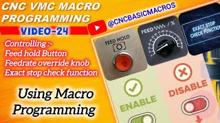 24. How CNC System Variable #3004 Controls Feed Hold, Override Knob & Exact Stop Check