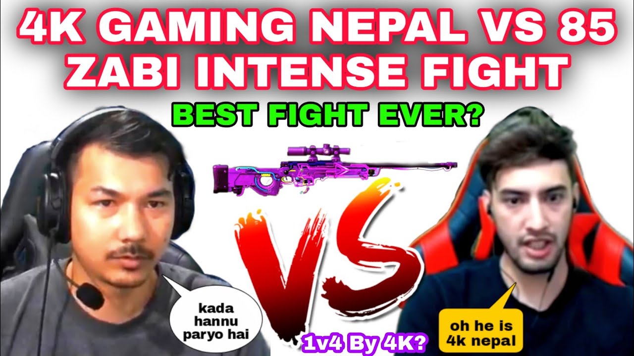 4K GAMING NEPAL VS 85 ZABI 4v4 INTENSE FIGHT ON SHELTER || Who Win The Fight ||sagarchhetriyt