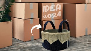 Great and Easy Idea You Can Make with Waste Cardboards ♻️ Diy Storage Basket Crafts 📦😍 #2024