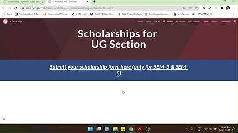 Scholarship Update for SEM-I, III, V (UG), PG & BEd II Fakir Chand College